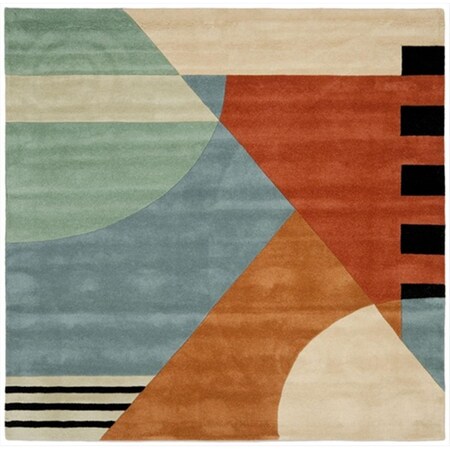 Safavieh 7 ft. 6 in. x 9 ft. 6 in. Large Rectangle Contemporary Rodeo Drive Gold Hand Tufted Rug RD863A-8